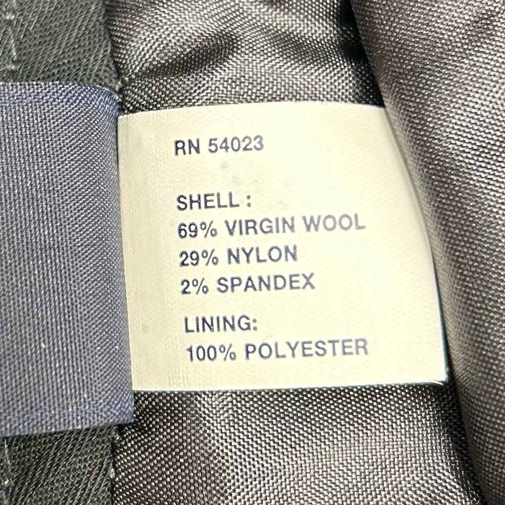 GAP VINTAGE Charcoal Gray Virgin Wool Skirt W 4 Pleated Bottom Side Zip Lined - Picture 11 of 15